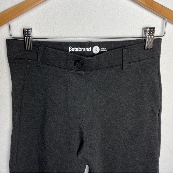 Betabrand Straight Leg Classic Dress Pant Yoga Charcoal - Picture 3 of 4